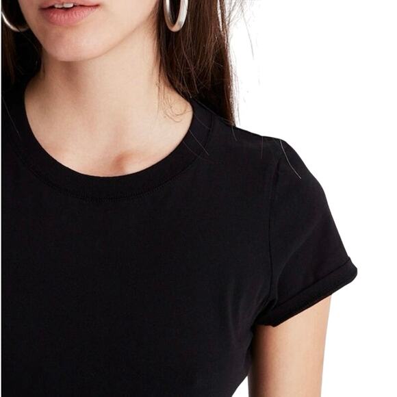 Madewell Northside Vintage Tee Black Cotton Crewneck T-Shirt Size M NWT - Picture 4 of 8